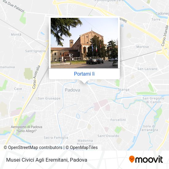 Mappa Musei Civici Agli Eremitani