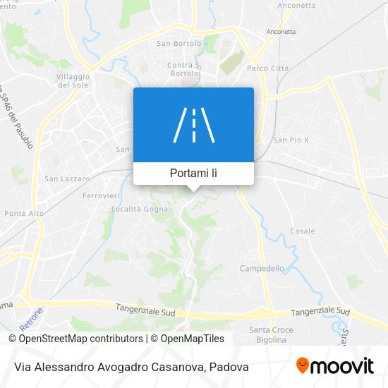 Mappa Via Alessandro Avogadro Casanova