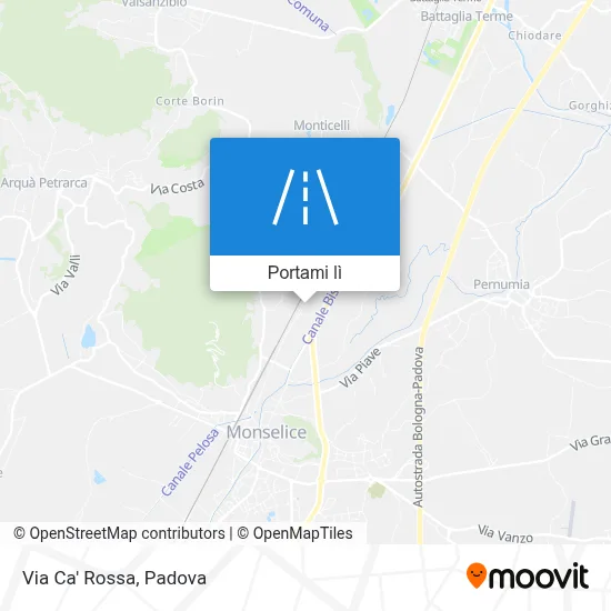 Mappa Via Ca' Rossa