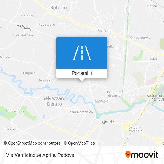 Mappa Via Venticinque Aprile