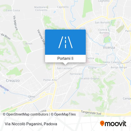 Mappa Via Niccolò Paganini