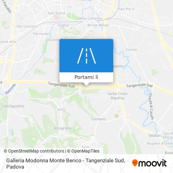 Mappa Galleria Modonna Monte Berico - Tangenziale Sud