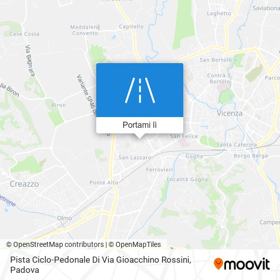 Mappa Pista Ciclo-Pedonale Di Via Gioacchino Rossini