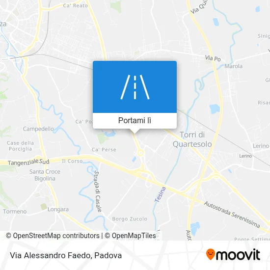 Mappa Via Alessandro Faedo