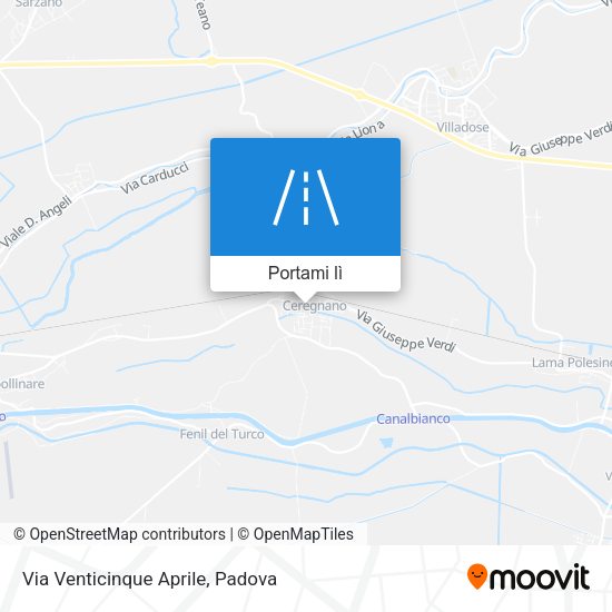 Mappa Via Venticinque Aprile