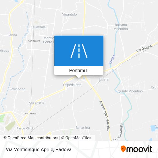 Mappa Via Venticinque Aprile