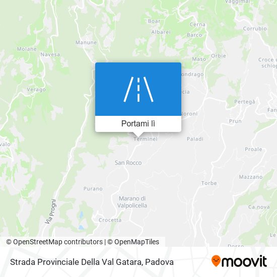 Mappa Strada Provinciale Della Val Gatara
