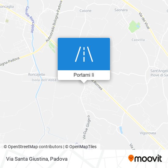 Mappa Via Santa Giustina