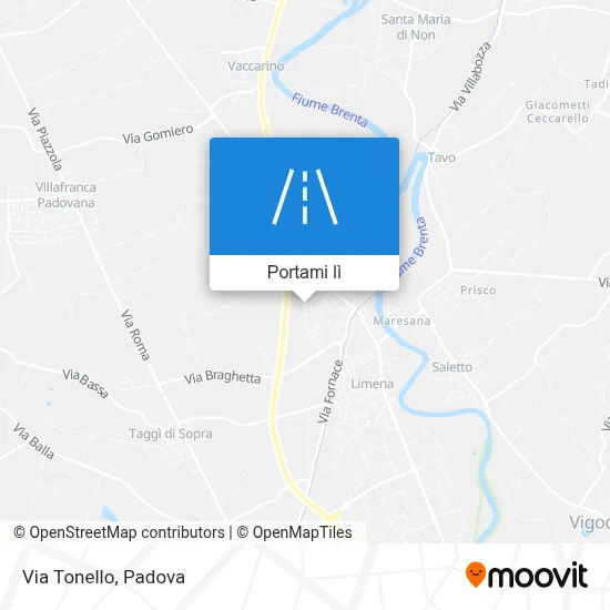 Mappa Via Tonello