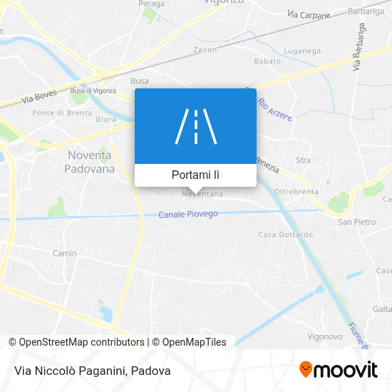Mappa Via Niccolò Paganini