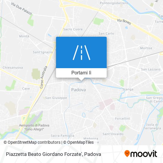 Mappa Piazzetta Beato Giordano Forzate'