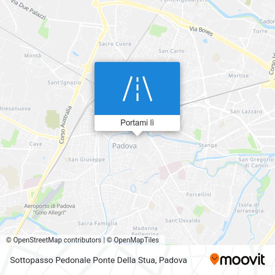 Mappa Sottopasso Pedonale Ponte Della Stua