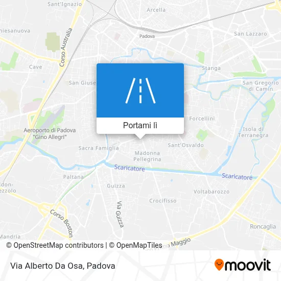 Mappa Via Alberto Da Osa
