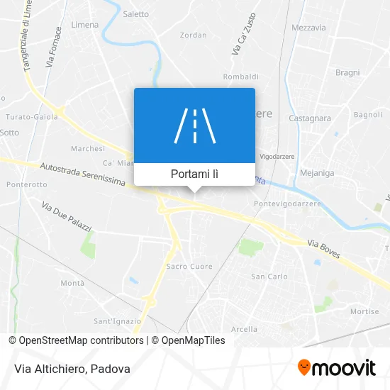 Mappa Via Altichiero