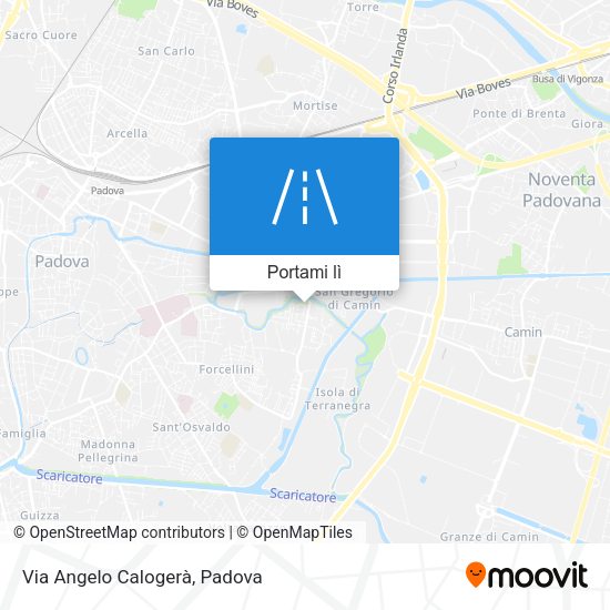 Mappa Via Angelo Calogerà