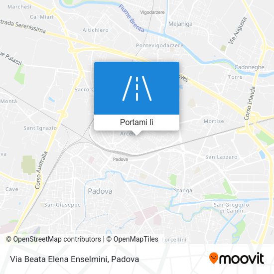 Mappa Via Beata Elena Enselmini