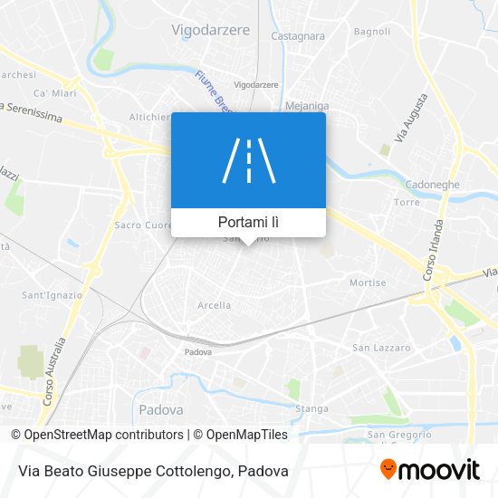 Mappa Via Beato Giuseppe Cottolengo