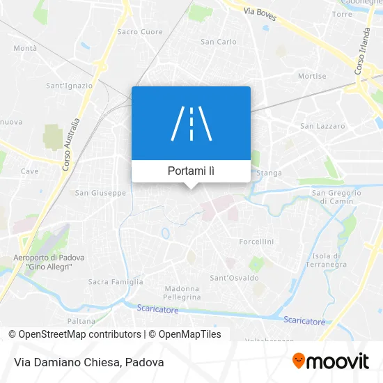 Mappa Via Damiano Chiesa