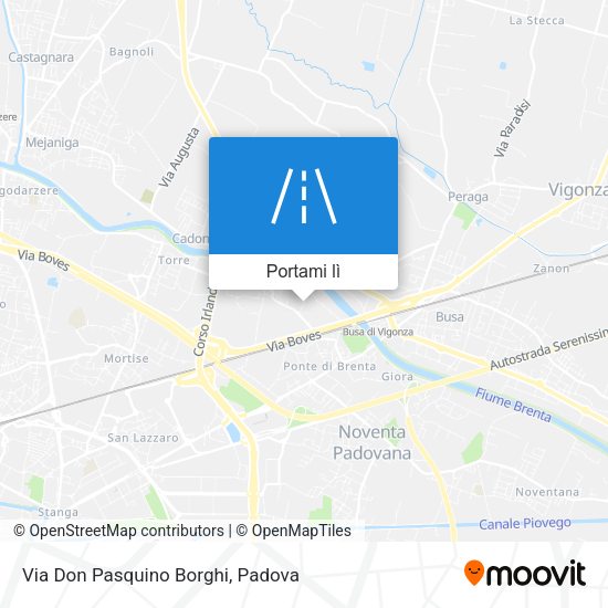 Mappa Via Don Pasquino Borghi