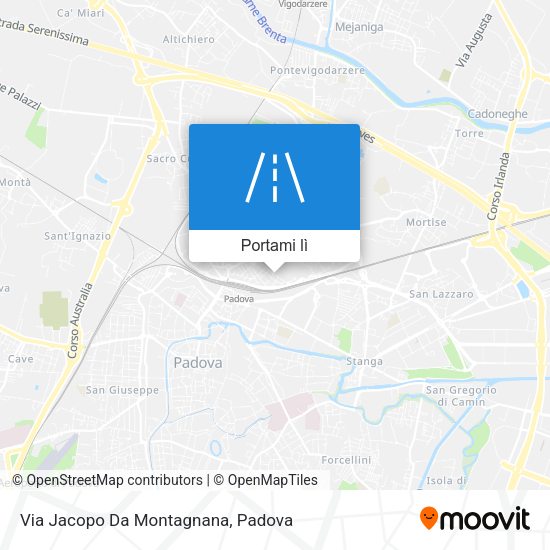 Mappa Via Jacopo Da Montagnana