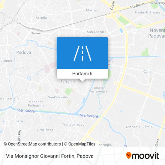 Mappa Via Monsignor Giovanni Fortin