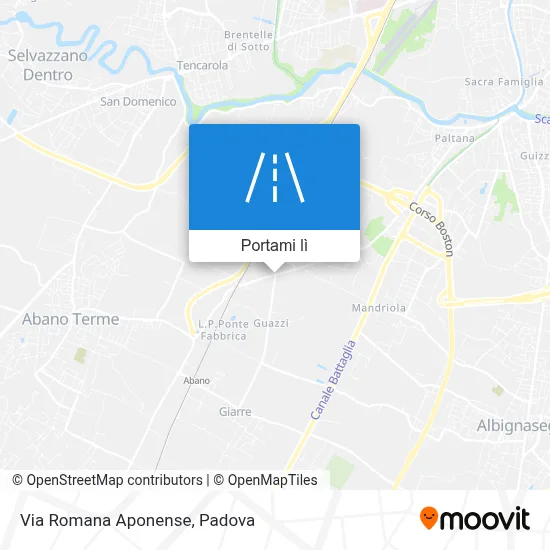 Mappa Via Romana Aponense