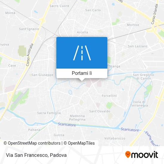 Mappa Via San Francesco