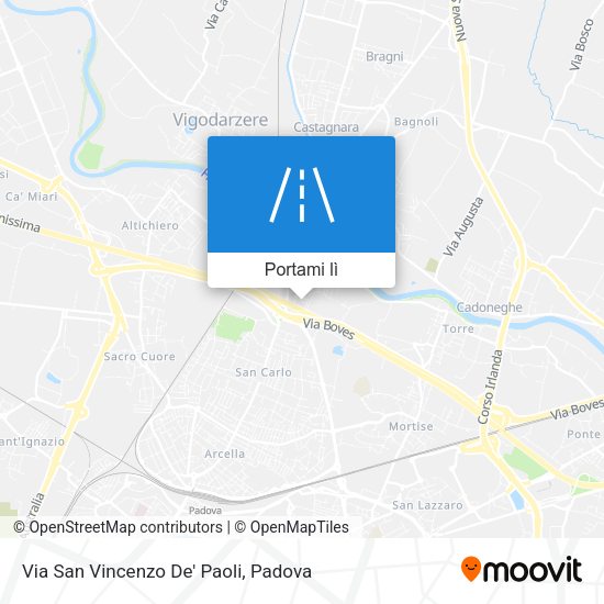 Mappa Via San Vincenzo De' Paoli