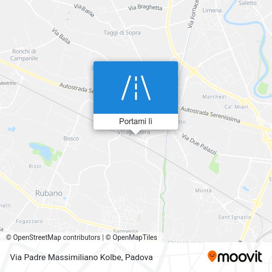Mappa Via Padre Massimiliano Kolbe