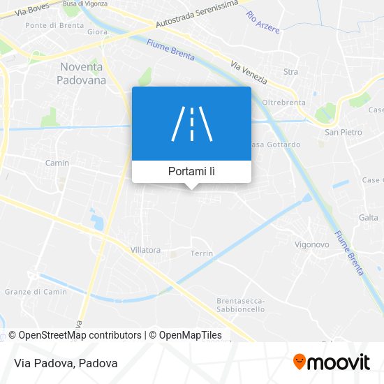 Mappa Via Padova