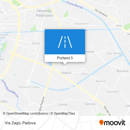 Mappa Via Zago
