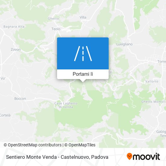 Mappa Sentiero Monte Venda - Castelnuovo