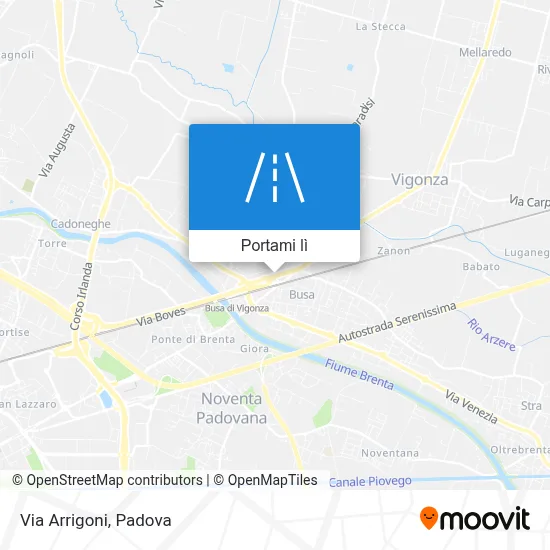 Mappa Via Arrigoni