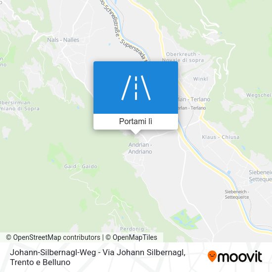 Mappa Johann-Silbernagl-Weg - Via Johann Silbernagl