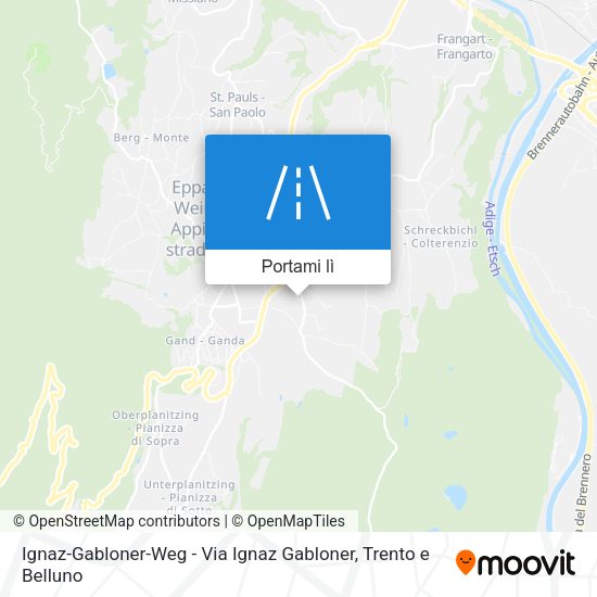 Mappa Ignaz-Gabloner-Weg - Via Ignaz Gabloner