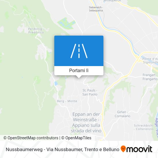 Mappa Nussbaumerweg - Via Nussbaumer