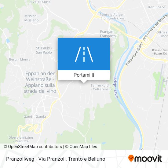Mappa Pranzollweg - Via Pranzoll