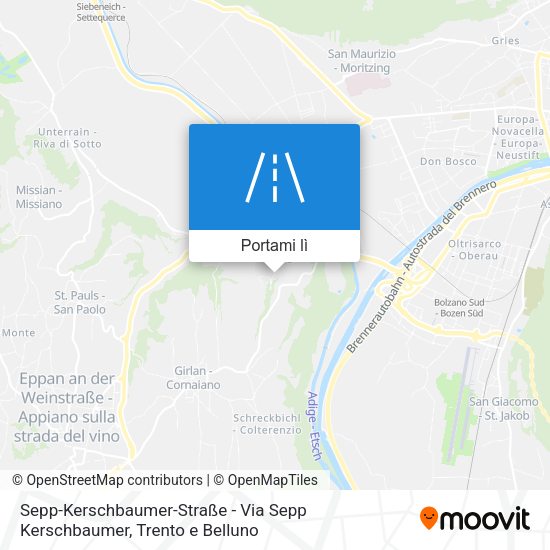 Mappa Sepp-Kerschbaumer-Straße - Via Sepp Kerschbaumer