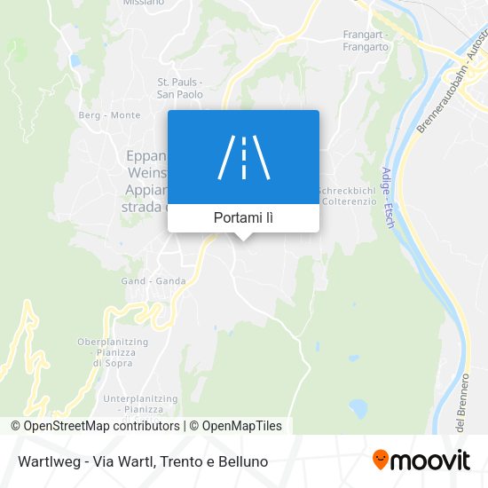Mappa Wartlweg - Via Wartl