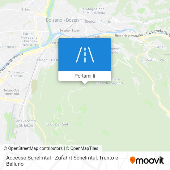 Mappa Accesso Schelmtal - Zufahrt Schelmtal