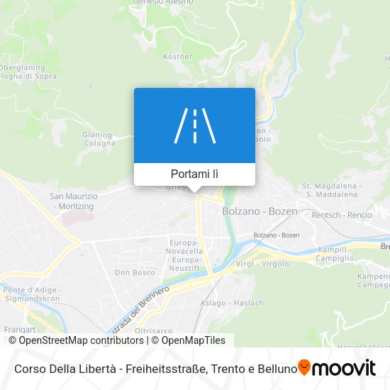 Mappa Corso Della Libertà - Freiheitsstraße