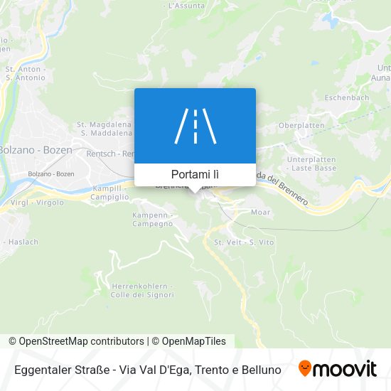 Mappa Eggentaler Straße - Via Val D'Ega