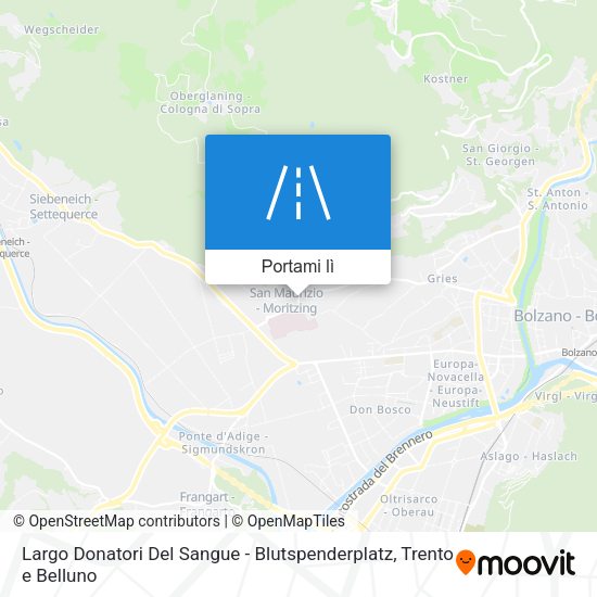 Mappa Largo Donatori Del Sangue - Blutspenderplatz