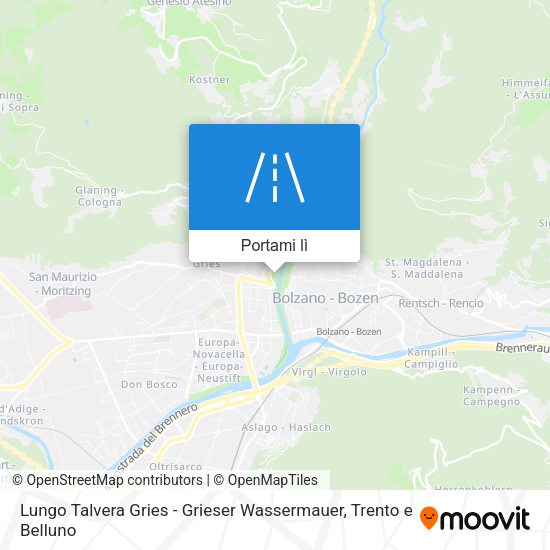 Mappa Lungo Talvera Gries - Grieser Wassermauer