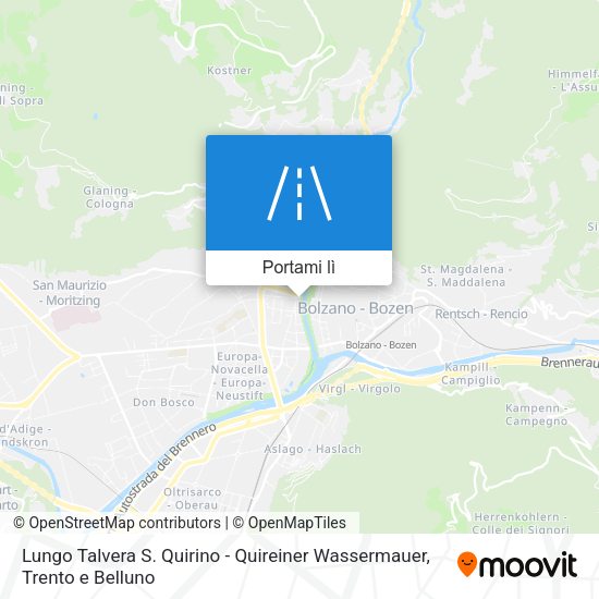 Mappa Lungo Talvera S. Quirino - Quireiner Wassermauer