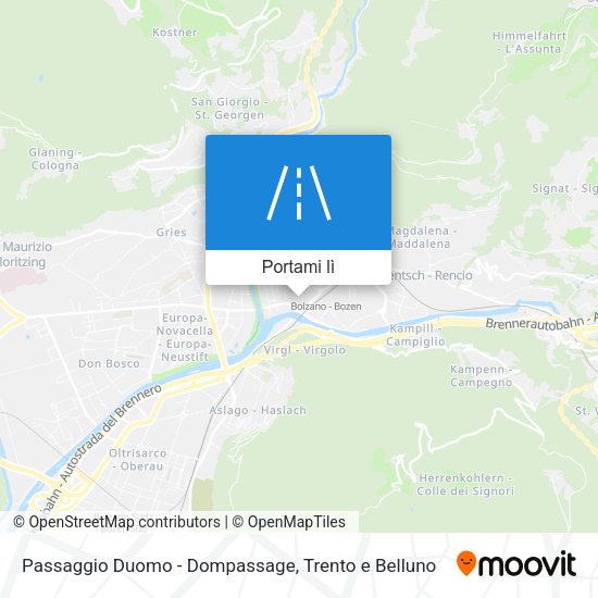 Mappa Passaggio Duomo - Dompassage