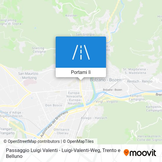 Mappa Passaggio Luigi Valenti - Luigi-Valenti-Weg