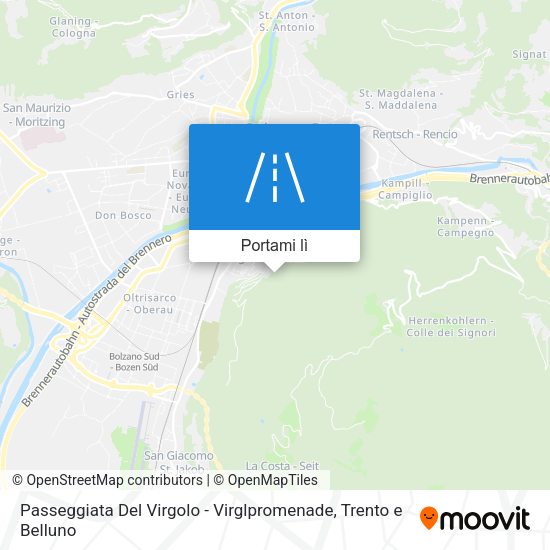 Mappa Passeggiata Del Virgolo - Virglpromenade