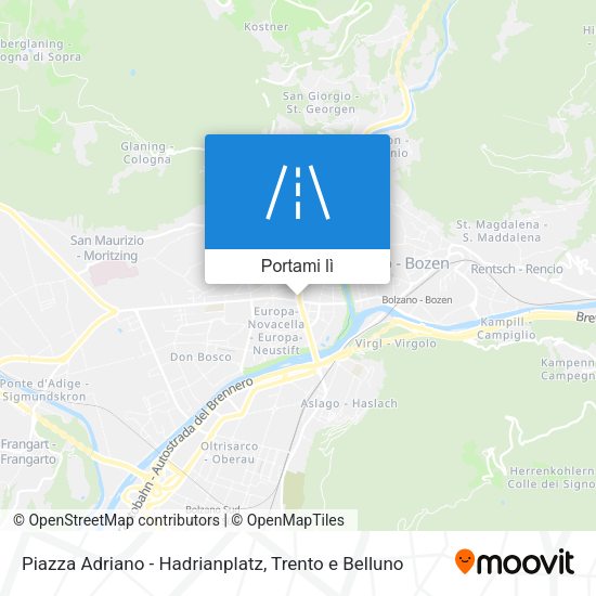 Mappa Piazza Adriano - Hadrianplatz