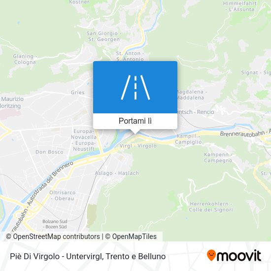 Mappa Piè Di Virgolo - Untervirgl